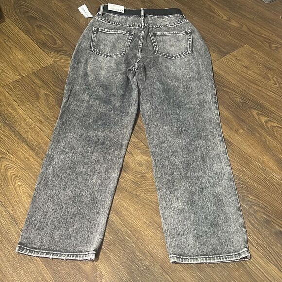 NWT Pacsun Womens Jet Stone High Rise Button‎ Fly Straight Jeans With Belt Sz 27 - Picture 8 of 10
